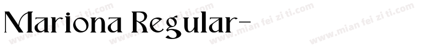Mariona Regular字体转换